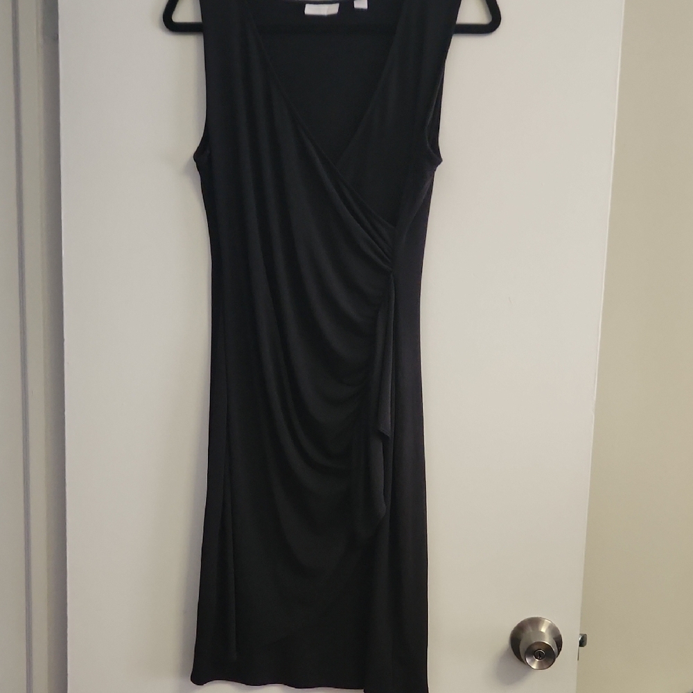 New York & Company Elegant Black Asymmetrical Dress